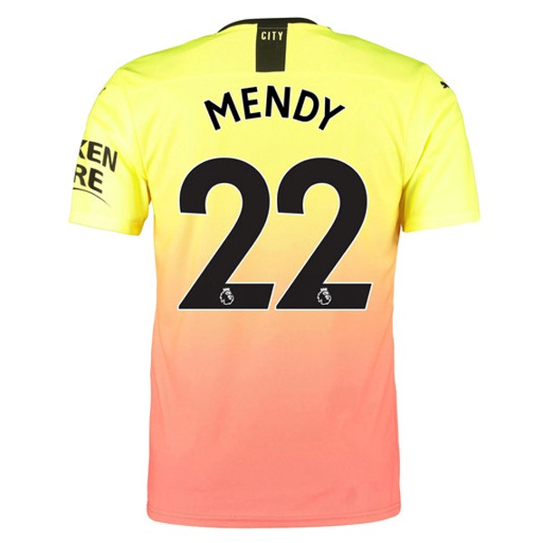 Camiseta Manchester City NO.22 Mendy 3ª 2019/20 Naranja